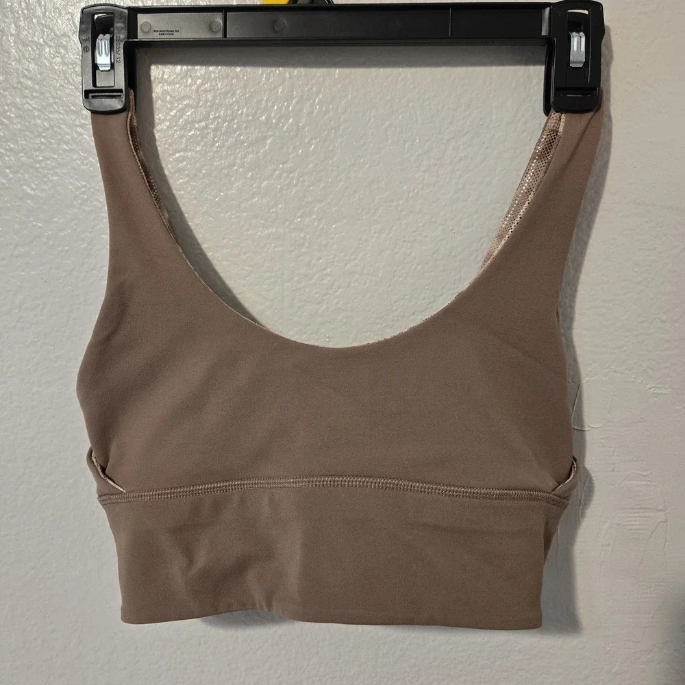 Lululemon Align Sports Bra Reversible Shiny Metallic Copper/Bronze Size 6